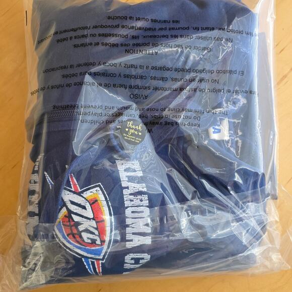 NBA Oklahoma City Thunder Full Zip Hoodie Royal Blue Size Medium Great Condition - Picture 5 of 5